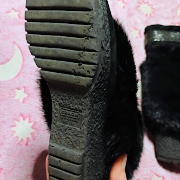 Coach Maryann Suede and Rabbit Fur Boots - Picture 3 of 9